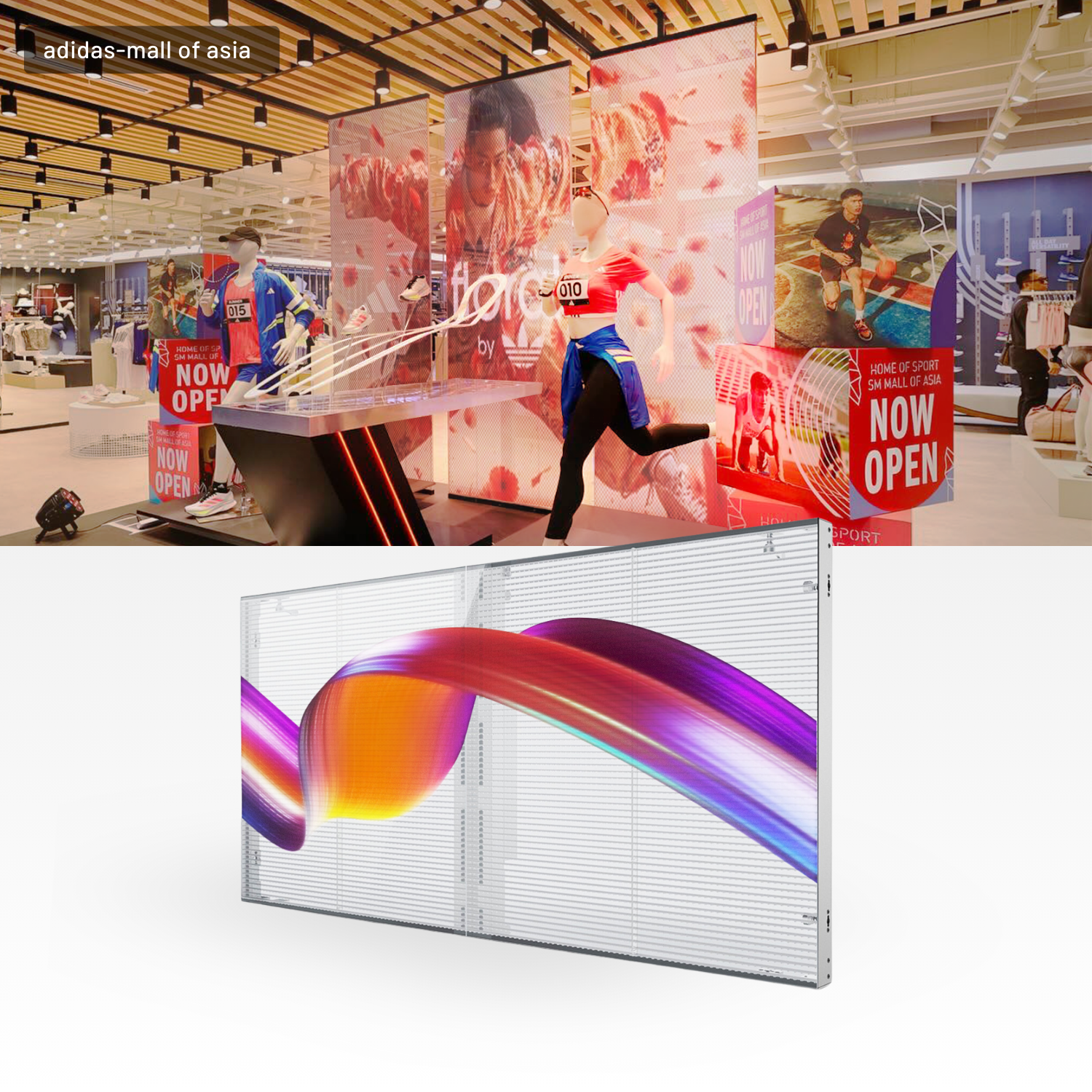 bloomled-transparent led-mesh type led-retail